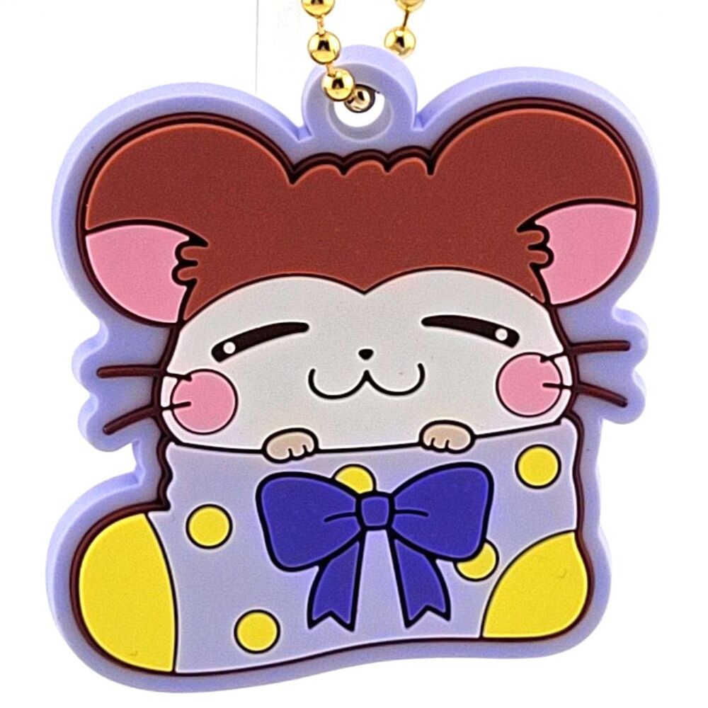 Snoozer - Hamtaro Yellow Rubber Keychain